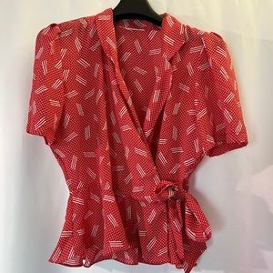 Vintage wrap blouse